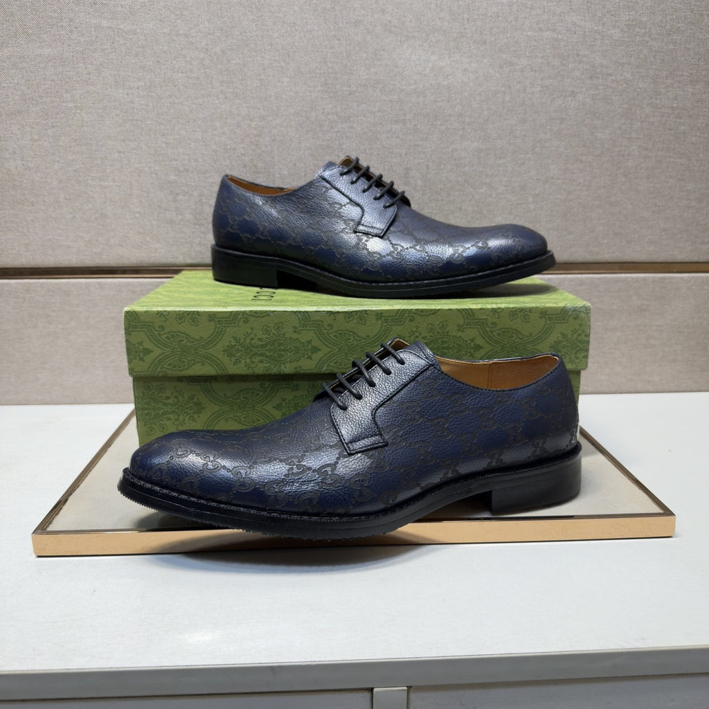 Gucci Men's Navy Lace-Up Shoes