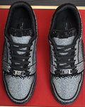 Philipp Plein Black & Silver Textured Sneakers