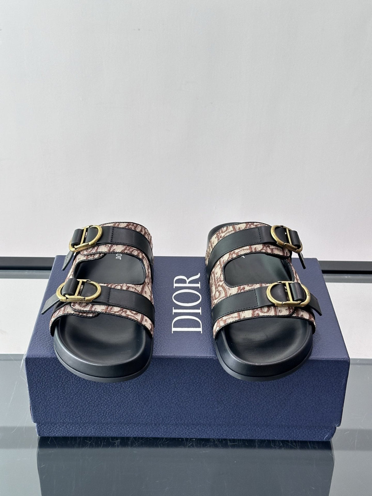 Dior Two-Strap Slide Sandals