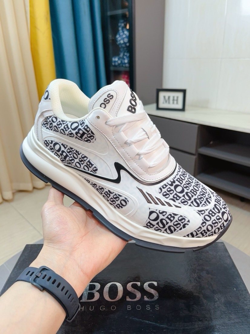 Hugo Boss Men's Logo-Pattern Low-Top Sneakers