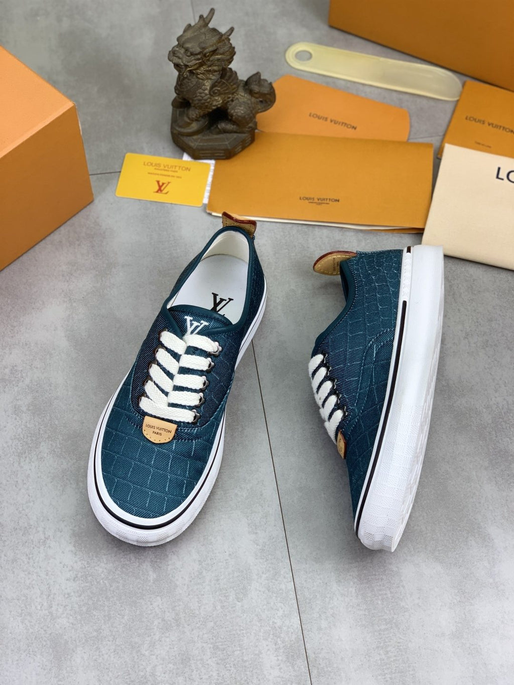Louis Vuitton Textured Low-Top Sneakers