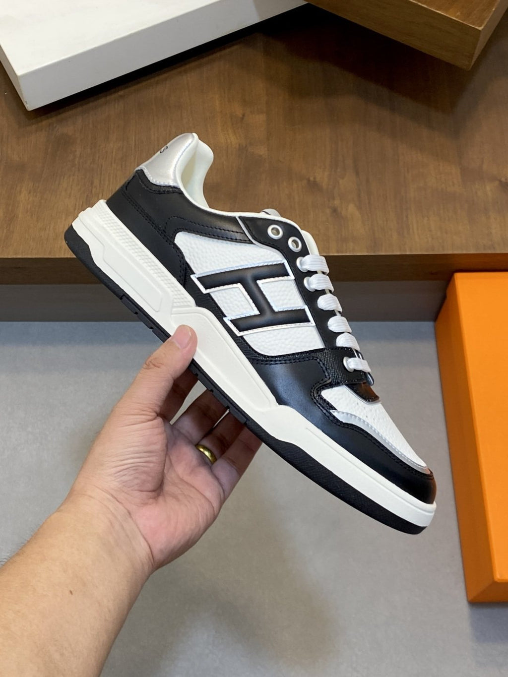 Hermès H-Panel Low-Top Sneakers