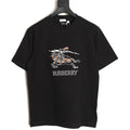 Burberry Equestrian Knight Sketch Graphic T-Shirt - Black