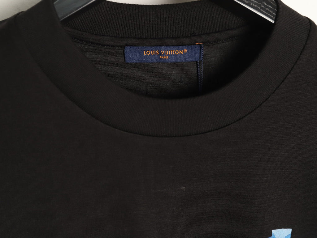 Louis Vuitton Ice-Blue LV Graphic T-Shirt - Black