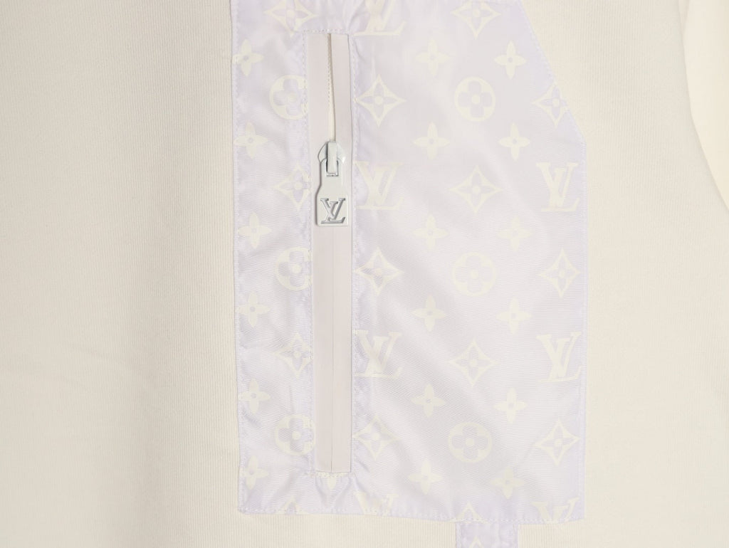 Louis Vuitton Zipper-Pocket Crewneck Sweatshirt - Cream