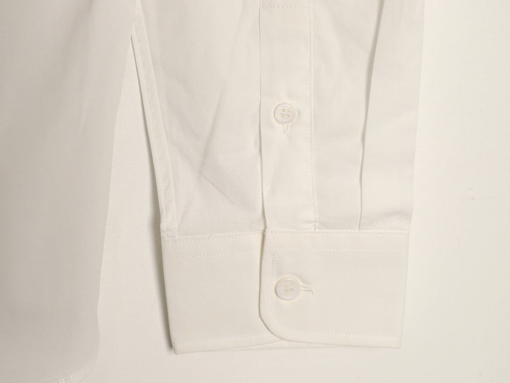 Burberry Equestrian Pocket-Detail Long-Sleeve Shirt - Cream