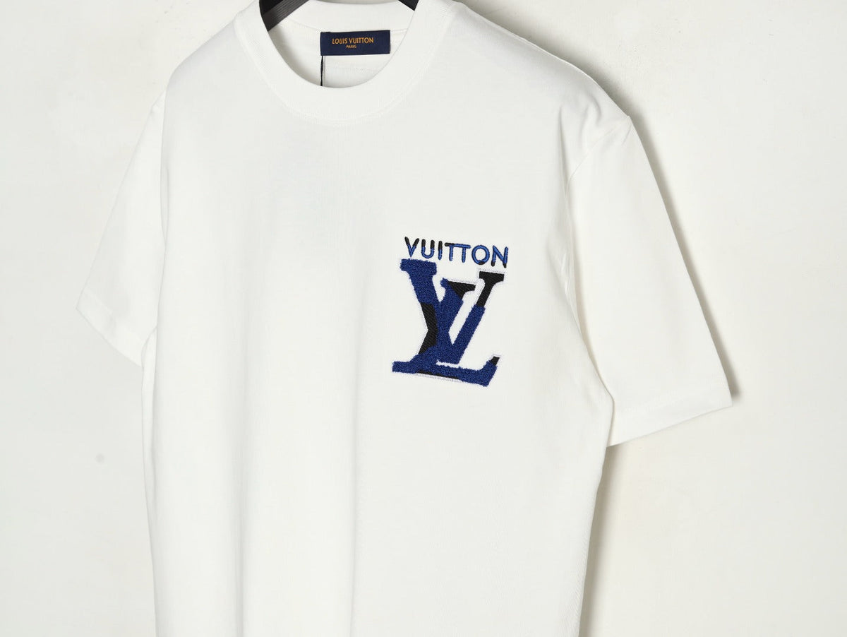 Louis Vuitton LV Chest-Lettering Short-Sleeve T-Shirt - Cream